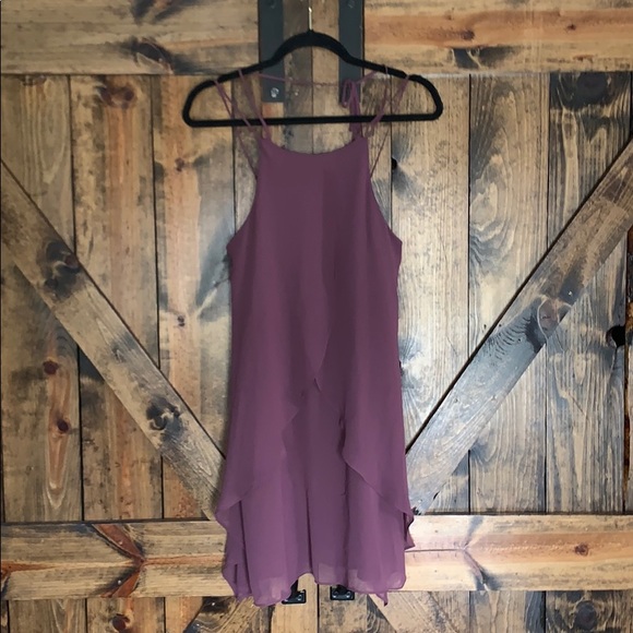Revolve BCBGeneration mauve halter neck ruffle dress! - Picture 4 of 8